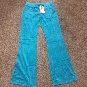 JUICY COUTURE BLUE TRACK PANTS NWT